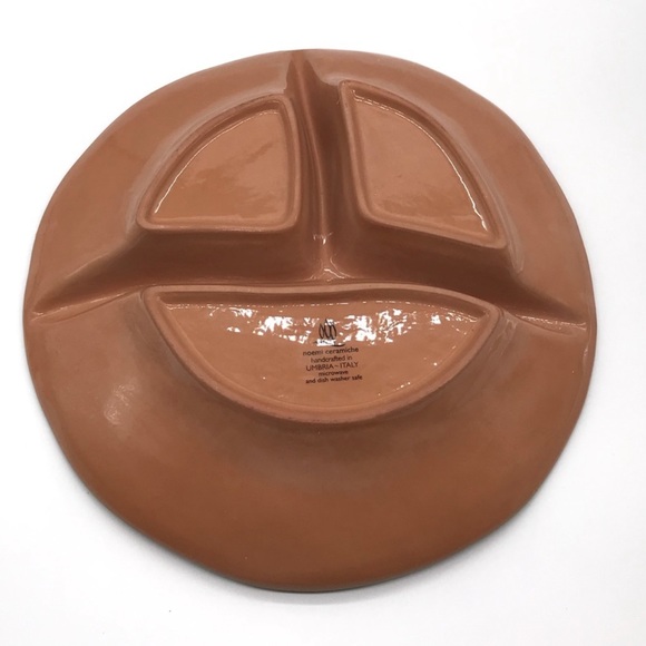 NOEMI CERAMICHE TRIPLE DIVIDED SERVING PLATTER - Picture 3 of 3
